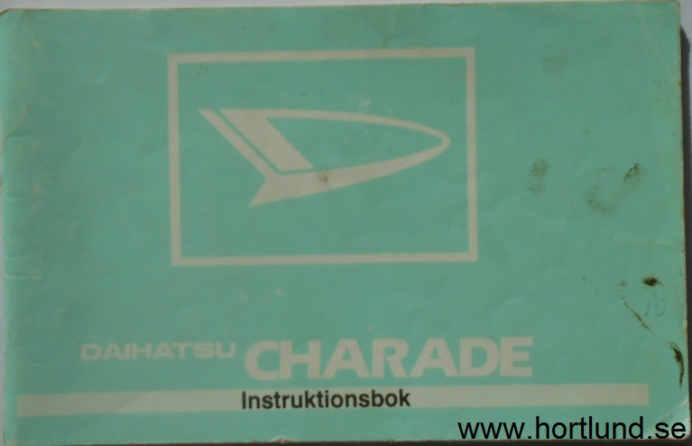 1984-1987 Daihatsu Charade CS och Turbo instruktionsbok
