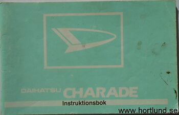 1984-1987 Daihatsu Charade CS och Turbo instruktionsbok