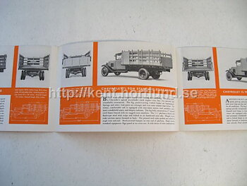 1932 Chevrolet Försäljningsbroschyr 1½ Ton Stake Trucks Folder