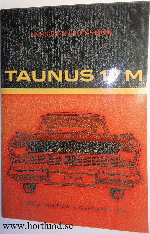 1959 Ford Taunus 17 M Instruktionsbok