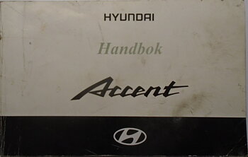 2000 Hyundai Accent Handbok 08.99