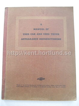 1938 Chevrolet A Manual Of Used Car And Used Truck Appearance Reconditioning