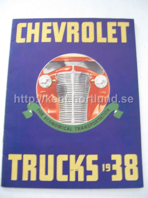 1938 Chevrolet Försäljningsbroschyr trucks 1938