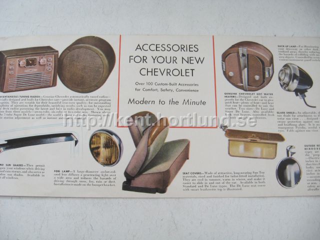 1939 Chevrolet Försäljningsbroschyr bilder på bilar + tillbehör - 5