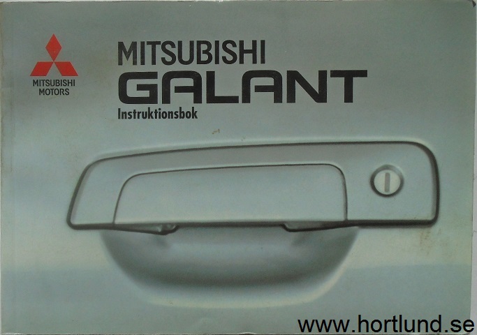 1999 Mitsubishi Galant instruktionsbok