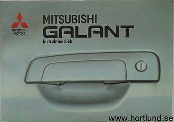 1999 Mitsubishi Galant instruktionsbok