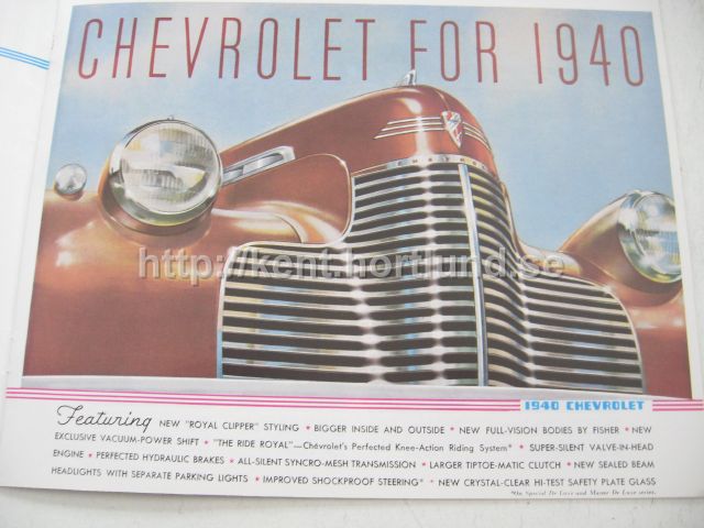 1940 Chevrolet Försäljningsbroschyr Special Deluxe Master Deluxe Master 85