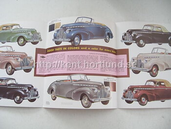 1940 Chevrolet Försäljningsfolder Convertible & Station Wagon