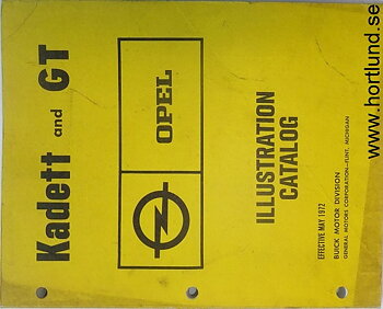 1964-1972 Opel Kadett and GT Illustration Catalog, May. -72