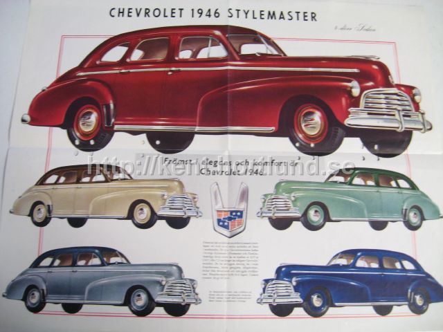 1946 Chevrolet Försäljningsfolder på Svenska