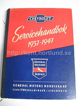 1937-1947 Chevrolet Servicehandbok På Svenska