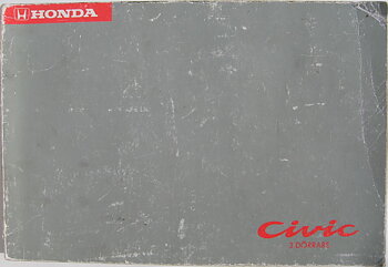 1992 Honda Civic 3-dörrars Instruktionsbok