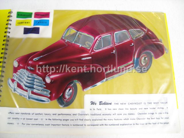 1947 Chevrolet Försäljningsverktyg som ger köparen en möljlighet att se genomskärningar på bilen otroligt ballt tillbehör och defenitivt unikt. - 2