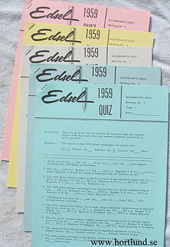 1959 Edsel Salesman's Quiz No 1-5