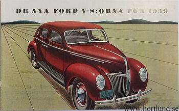 1939 Ford V8 broschyr svensk
