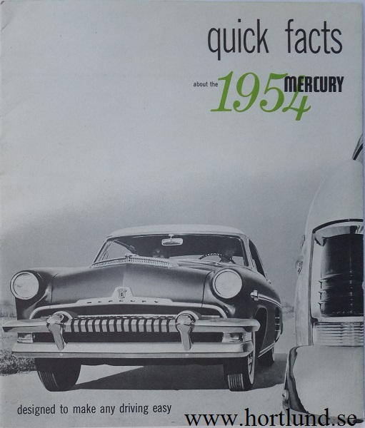 1954 Mercury Quick Facts.. broschyr