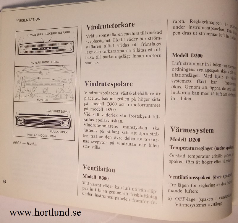 1972 1973 Dodge B300 och D200 Instruktionsbok svensk - 4