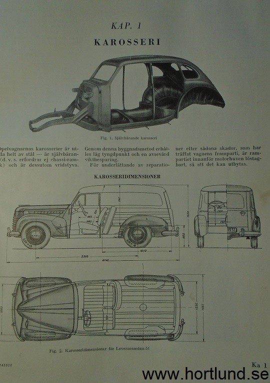 1947 - 1953 Opel Kapitän-Olympia Servicehandbok på svenska - 4