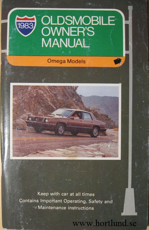 1983 Oldsmobile Omega Owner's Manual