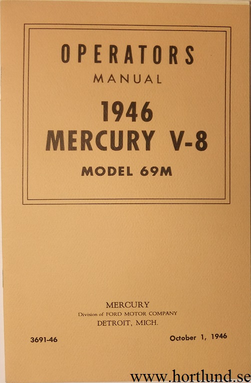 1946 Mercury Operators Manual