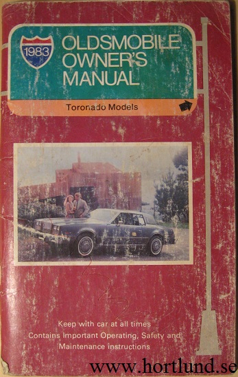 1983 Oldsmobile Toronado Owner's Manual