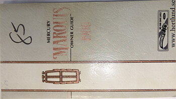1986 Mercury Marquis Owner Guide