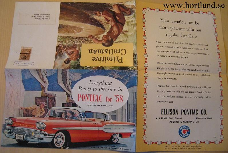 1958 Pontiac Super Chief 4-Door Catalina broschyr - 2