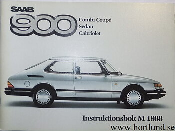 1988 SAAB 900 Instruktionsbok