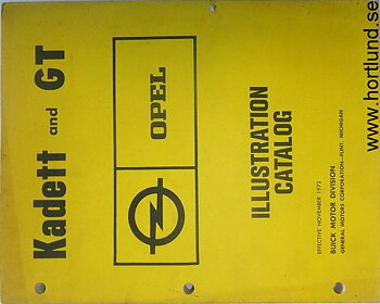 1964-1973 Opel Kadett and GT Illustration Catalog, Nov. -72