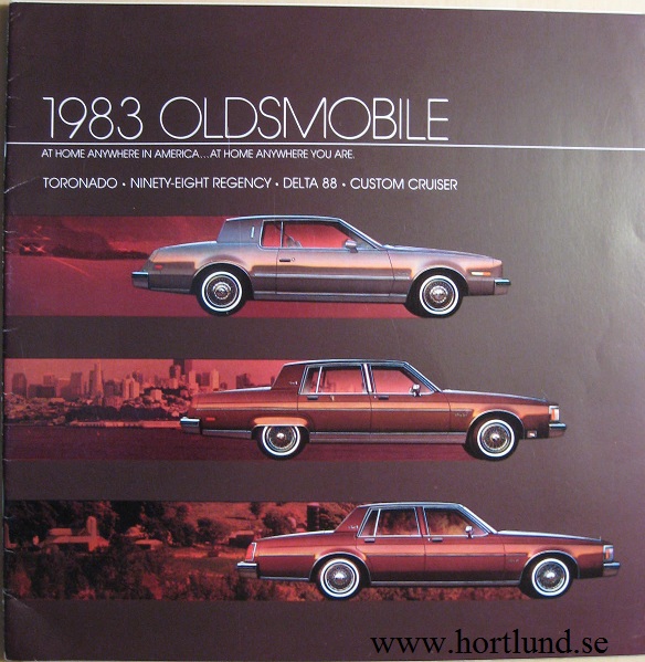 1983 Oldsmobile Toronado 98 Delta 88 Custom Cruiser stor Lyxbroschyr