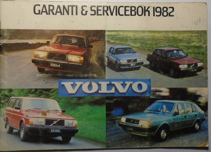 1982 Volvo Garanti & Servicebok Personvagnar