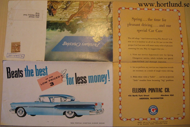 1958 Pontiac Chieftain 2-Door Sedan broschyr - 2
