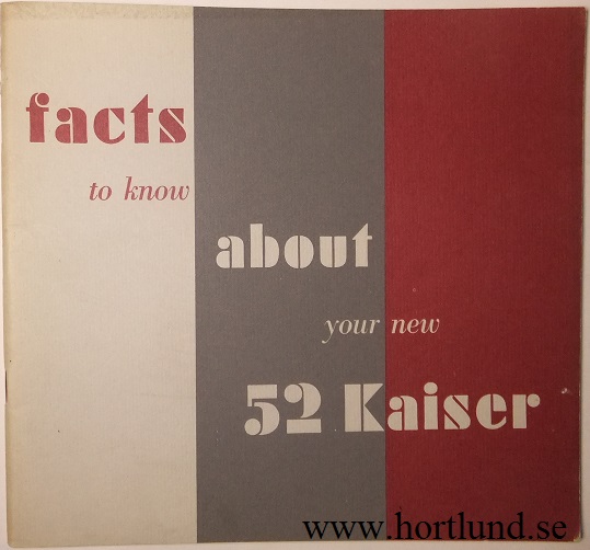 1952 Kaiser Owner's Manual