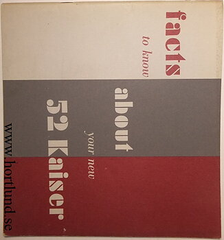 1952 Kaiser Owner's Manual