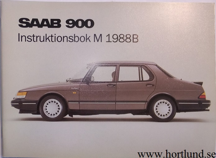 1988B SAAB 900 Instruktionsbok
