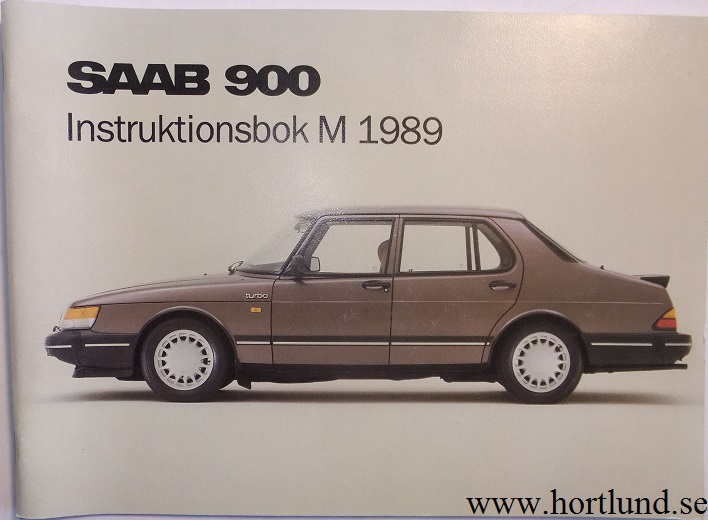 1989 SAAB 900 Instruktionsbok