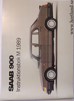 1989 SAAB 900 Instruktionsbok