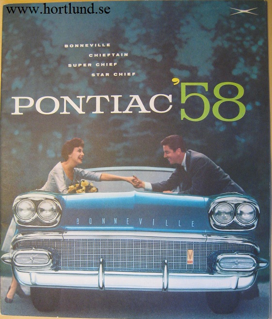 1958 Pontiac Lyxbroschyr alla modeller