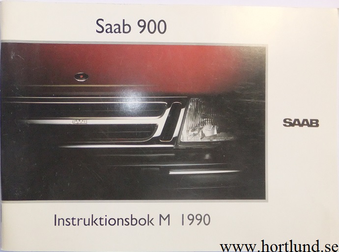1990 SAAB 900 Instruktionsbok