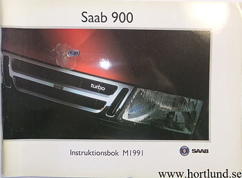 1991 SAAB 900 Instruktionsbok