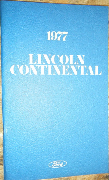 1977 Lincoln Continental Owners Manual