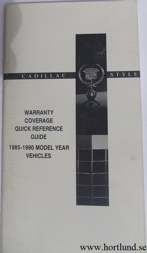 1985-1990 Cadillac Warranty Coverage