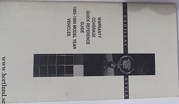 1985-1990 Cadillac Warranty Coverage
