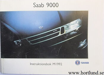 1992 SAAB 9000 Instruktionsbok