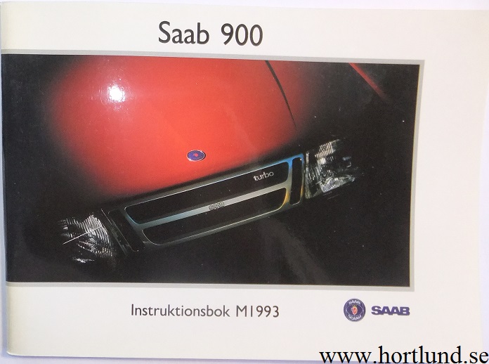 1993 SAAB 900 Instruktionsbok