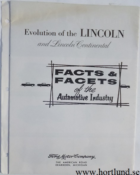 1960 Lincoln Evolution of the...