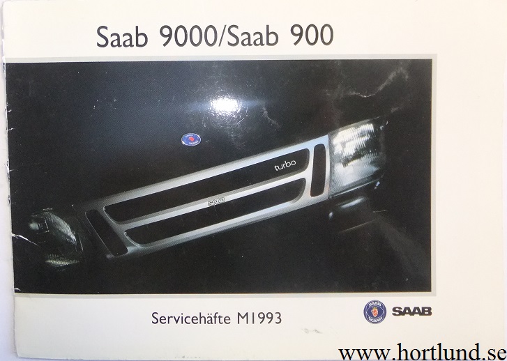 1993 SAAB 900 / 9000 Servicehäfte