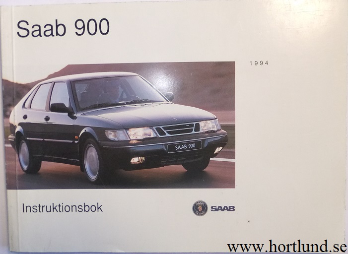 1994 SAAB 900 Instruktionsbok