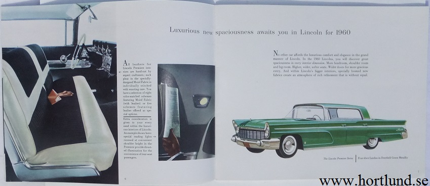 1960 Lincoln broschyr - 2