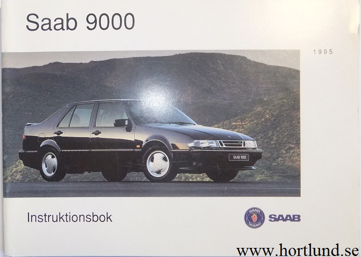 1995 SAAB 9000 Instruktionsbok